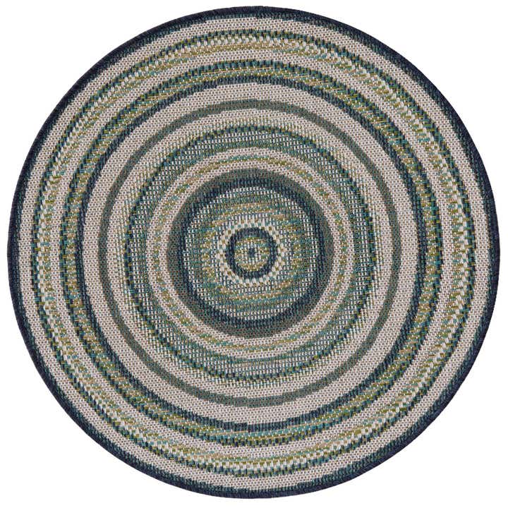 3' 3 x 3' 3 Easy-Clean Baja Indoor / Outdoor Round Rug