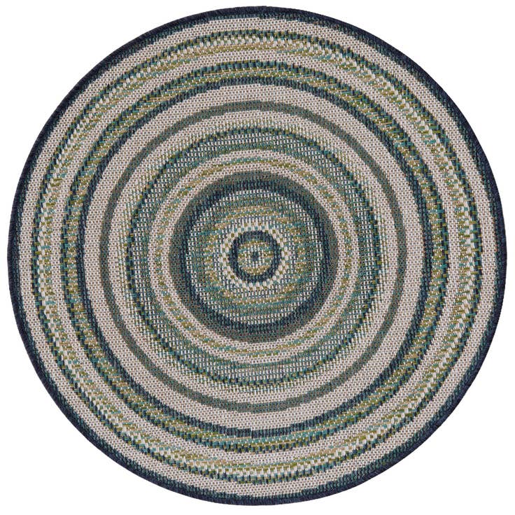 Detail image of 3' 3 x 3' 3 Easy-Clean Baja Indoor / Outdoor Round Rug
