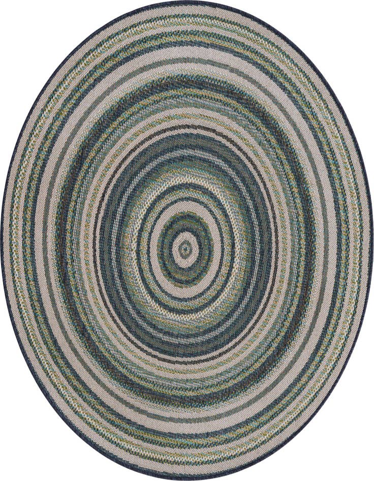 Detail image of 5' 3 x 5' 3 Easy-Clean Baja Indoor / Outdoor Round Rug