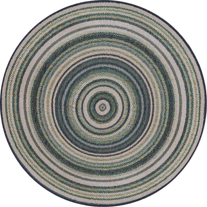 5' 3 x 5' 3 Easy-Clean Baja Indoor / Outdoor Round Rug