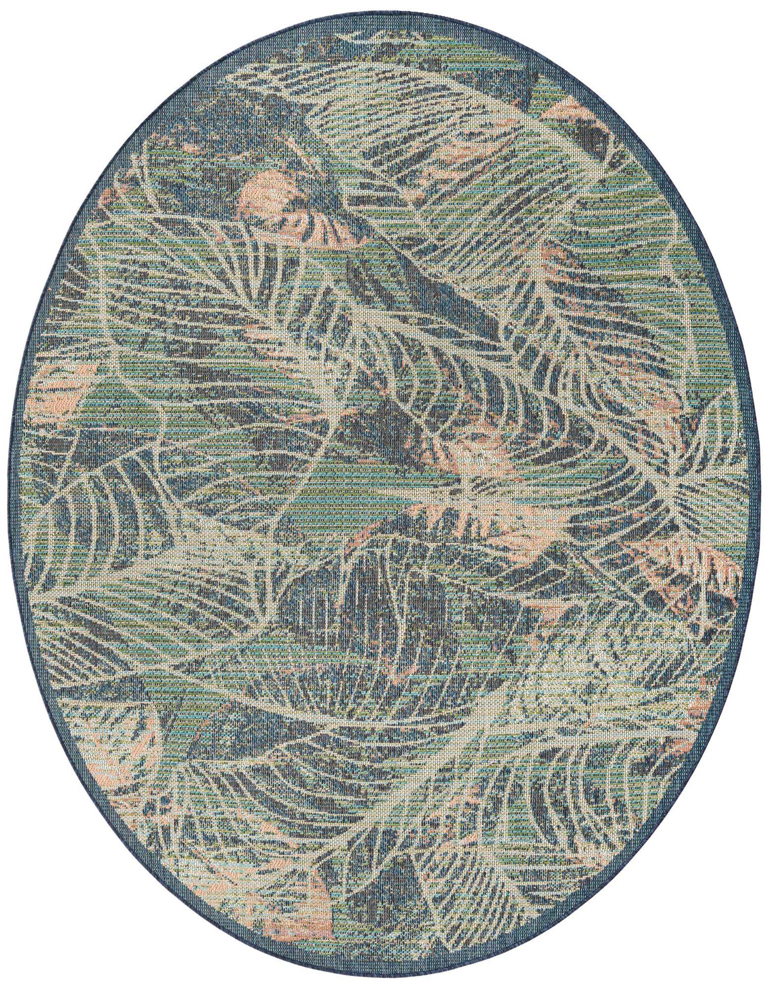 7' 10 x 7' 10 Easy-Clean Baja Indoor / Outdoor Round Rug