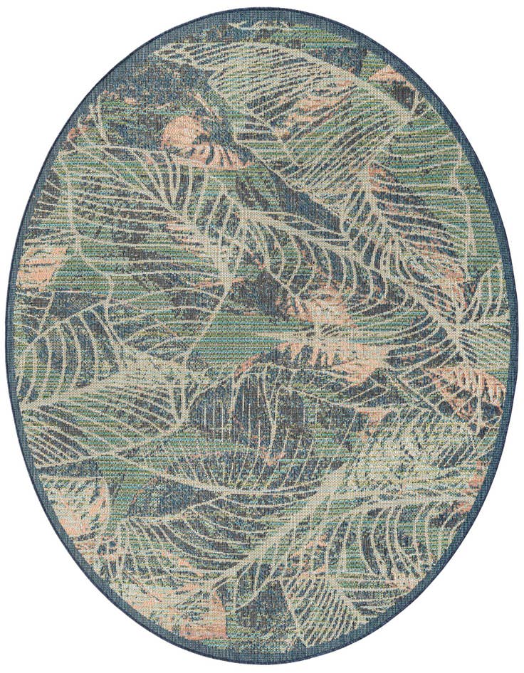 Detail image of 7' 10 x 7' 10 Easy-Clean Baja Indoor / Outdoor Round Rug