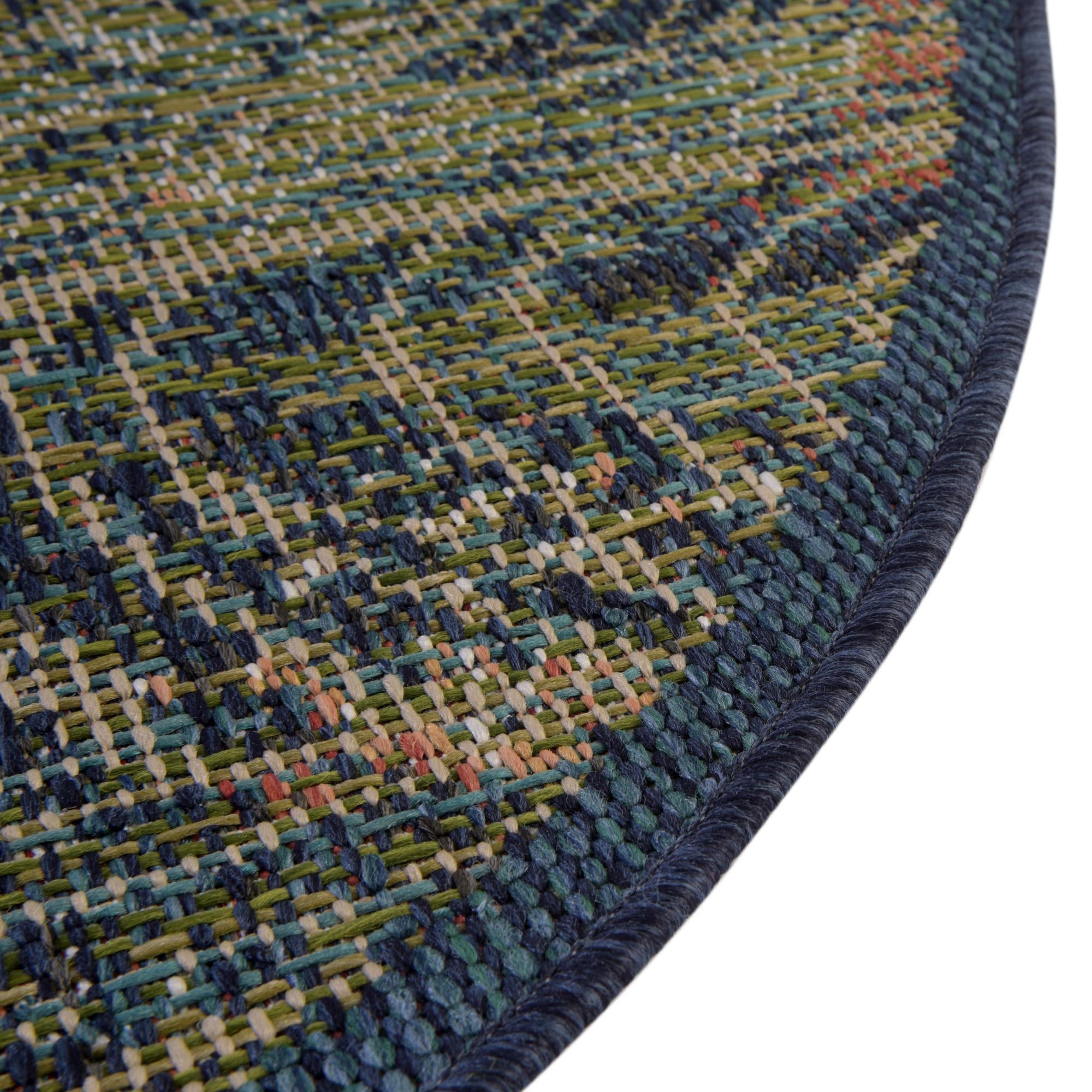 3' 3 x 3' 3 Easy-Clean Baja Indoor / Outdoor Round Rug