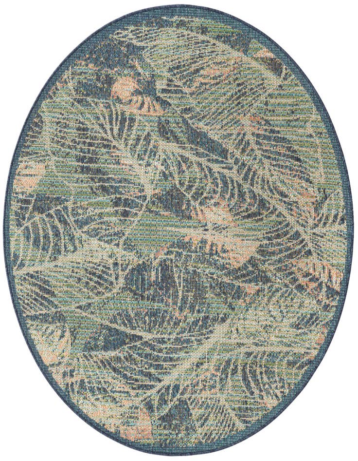 Detail image of 5' 3 x 5' 3 Easy-Clean Baja Indoor / Outdoor Round Rug