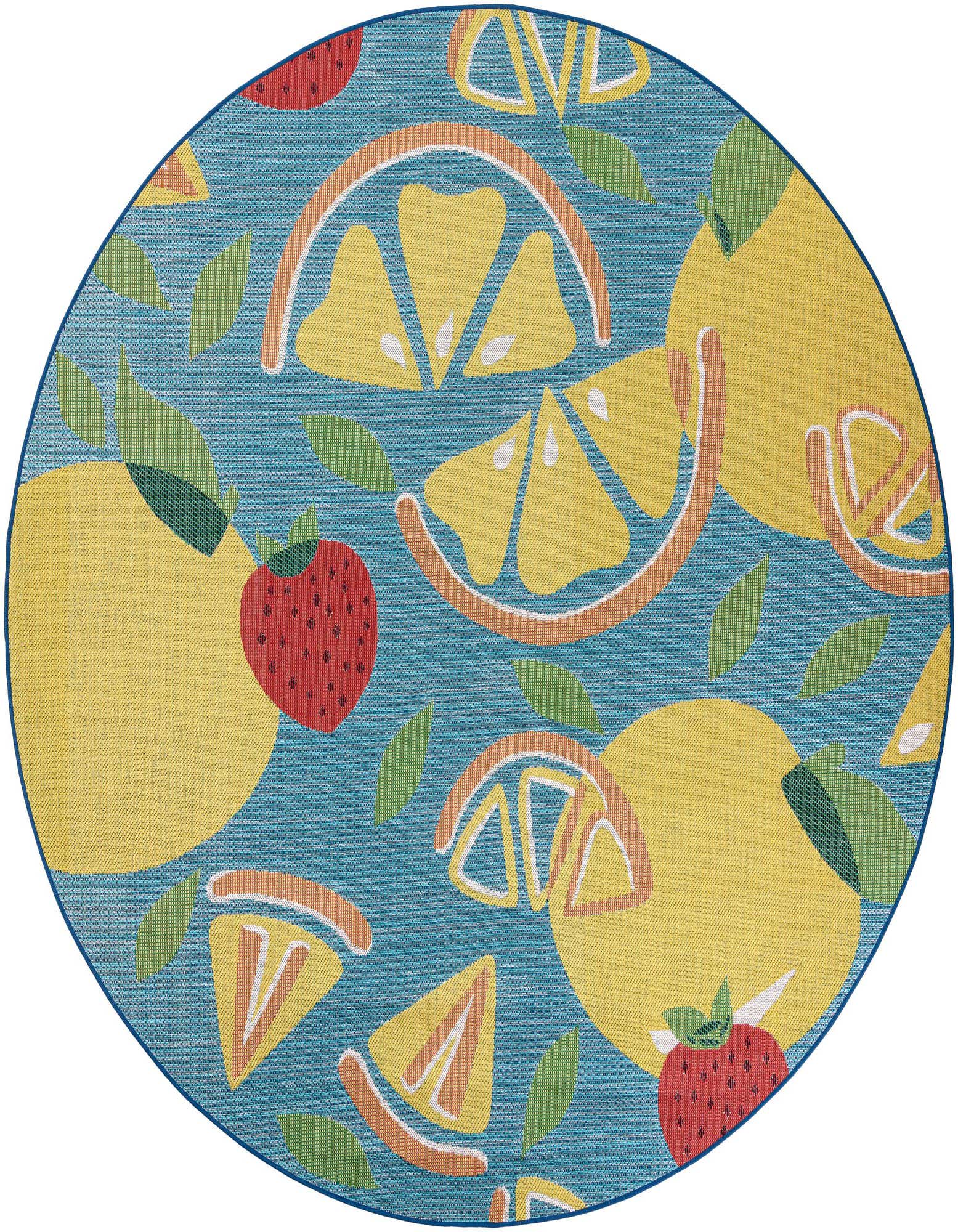 10' x 10' Easy-Clean Baja Indoor / Outdoor Round Rug