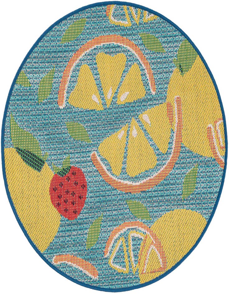 Detail image of 3' 3 x 3' 3 Easy-Clean Baja Indoor / Outdoor Round Rug