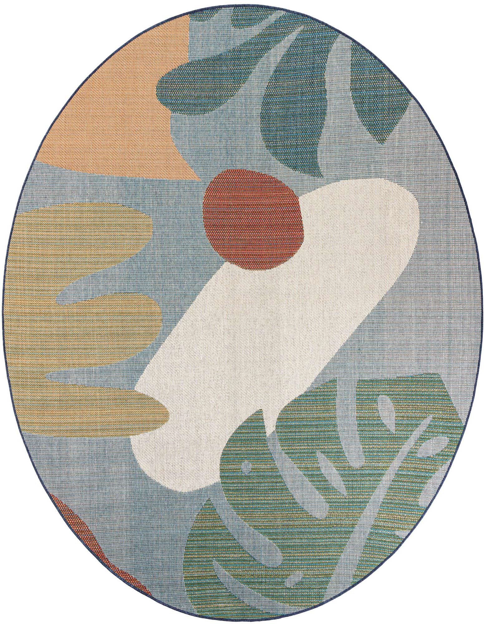 10' x 10' Easy-Clean Baja Indoor / Outdoor Round Rug