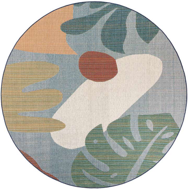 10' x 10' Easy-Clean Baja Indoor / Outdoor Round Rug