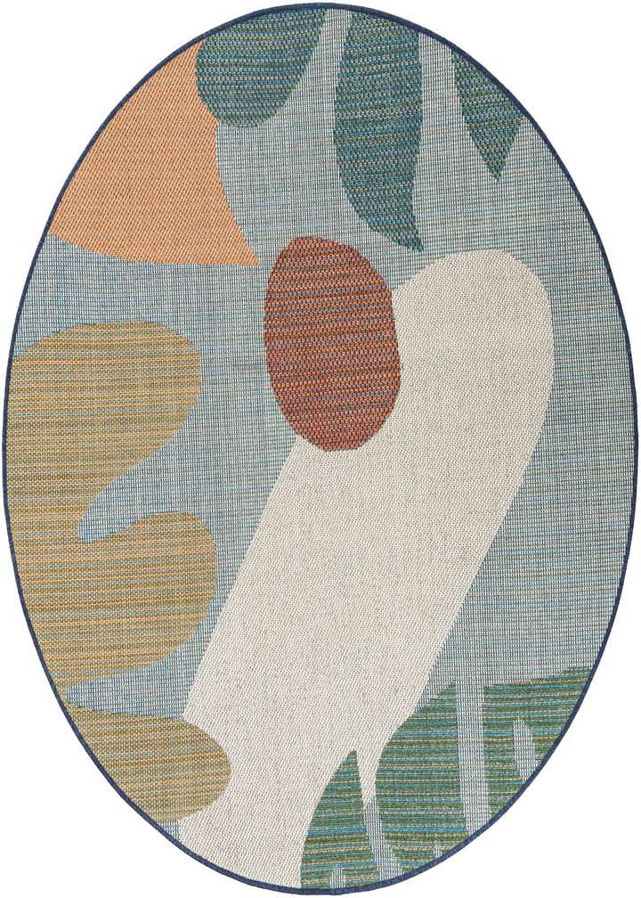 6' 1 x 6' 1 Easy-Clean Baja Indoor / Outdoor Round Rug