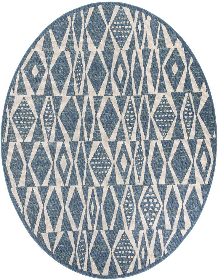 Detail image of 10' x 10' Easy-Clean Baja Indoor / Outdoor Round Rug