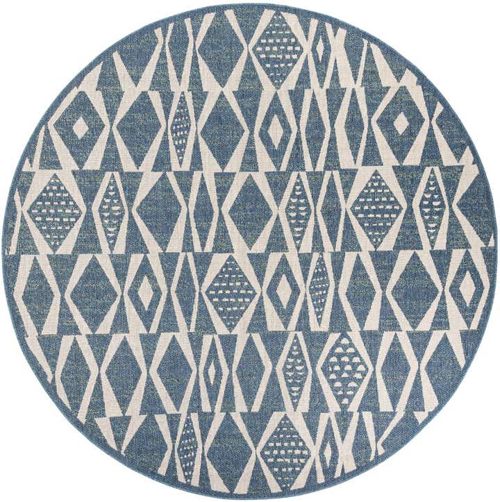 10' x 10' Easy-Clean Baja Indoor / Outdoor Round Rug