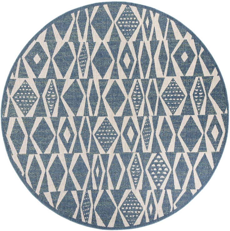 Detail image of 10' x 10' Easy-Clean Baja Indoor / Outdoor Round Rug