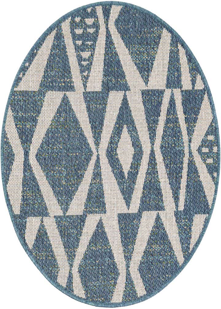 3' 3 x 3' 3 Easy-Clean Baja Indoor / Outdoor Round Rug