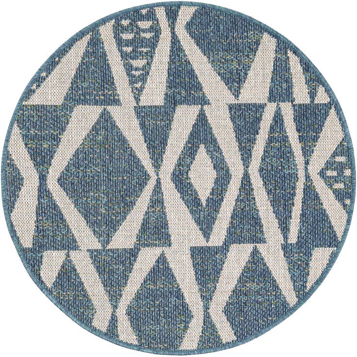 Detail image of 3' 3 x 3' 3 Easy-Clean Baja Indoor / Outdoor Round Rug