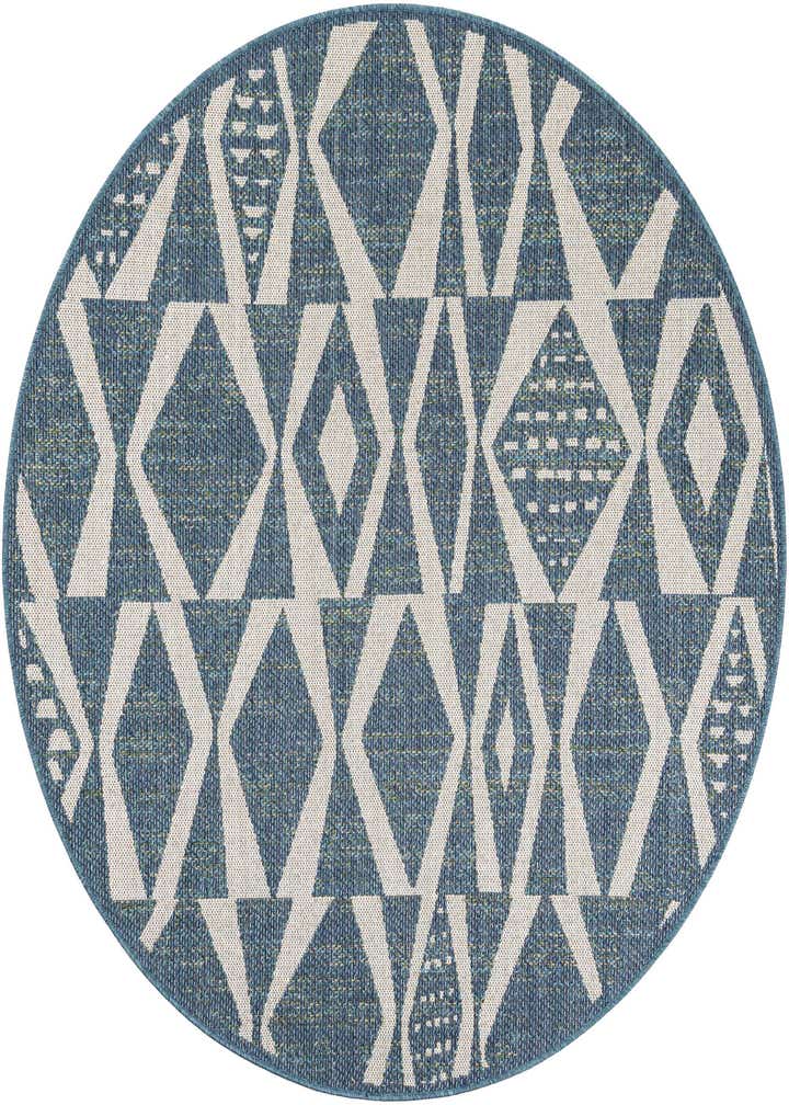 6' 1 x 6' 1 Easy-Clean Baja Indoor / Outdoor Round Rug