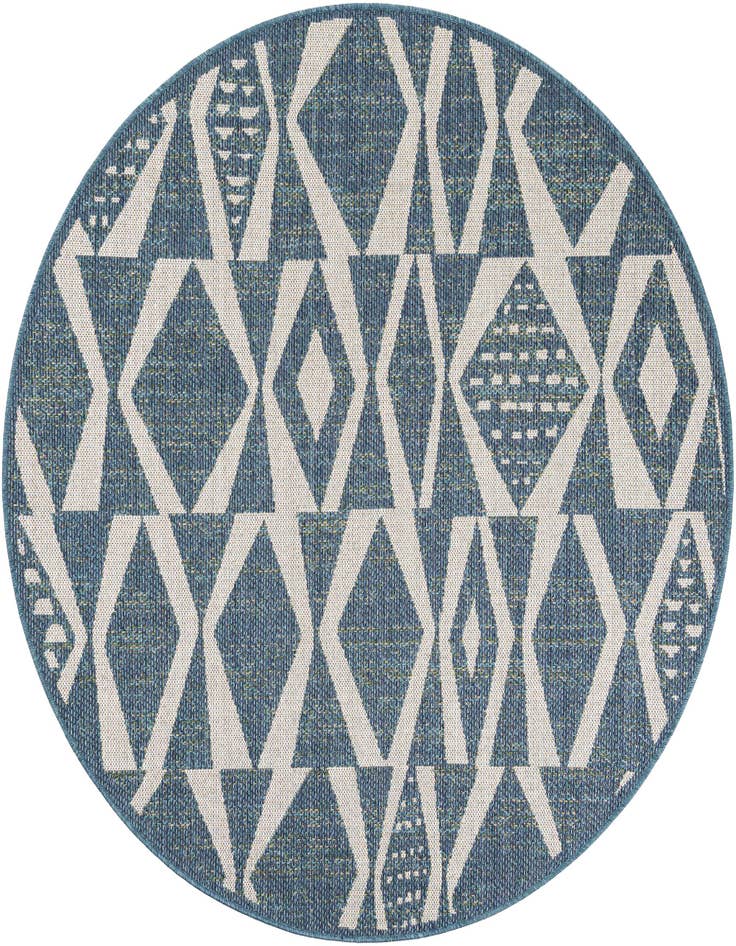 Detail image of 6' 1 x 6' 1 Easy-Clean Baja Indoor / Outdoor Round Rug