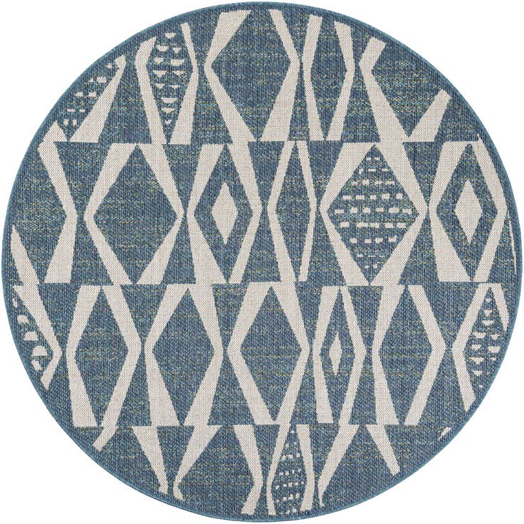 Detail image of 6' 1 x 6' 1 Easy-Clean Baja Indoor / Outdoor Round Rug