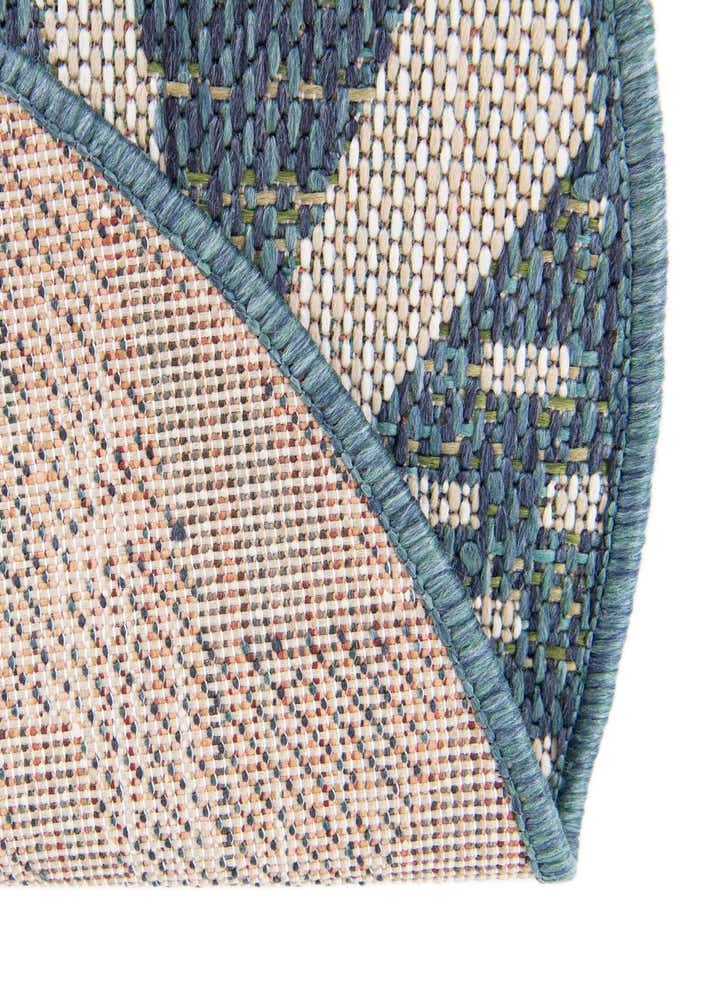 3' 3 x 3' 3 Easy-Clean Baja Indoor / Outdoor Round Rug