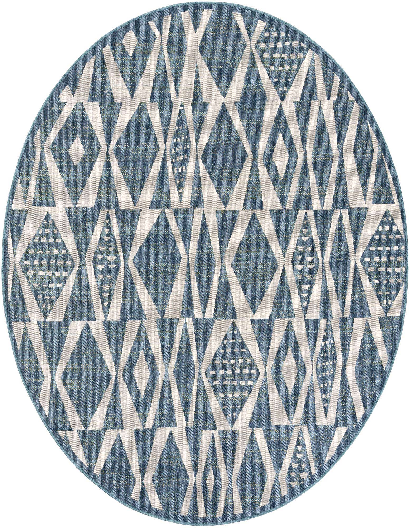 7' 10 x 7' 10 Easy-Clean Baja Indoor / Outdoor Round Rug