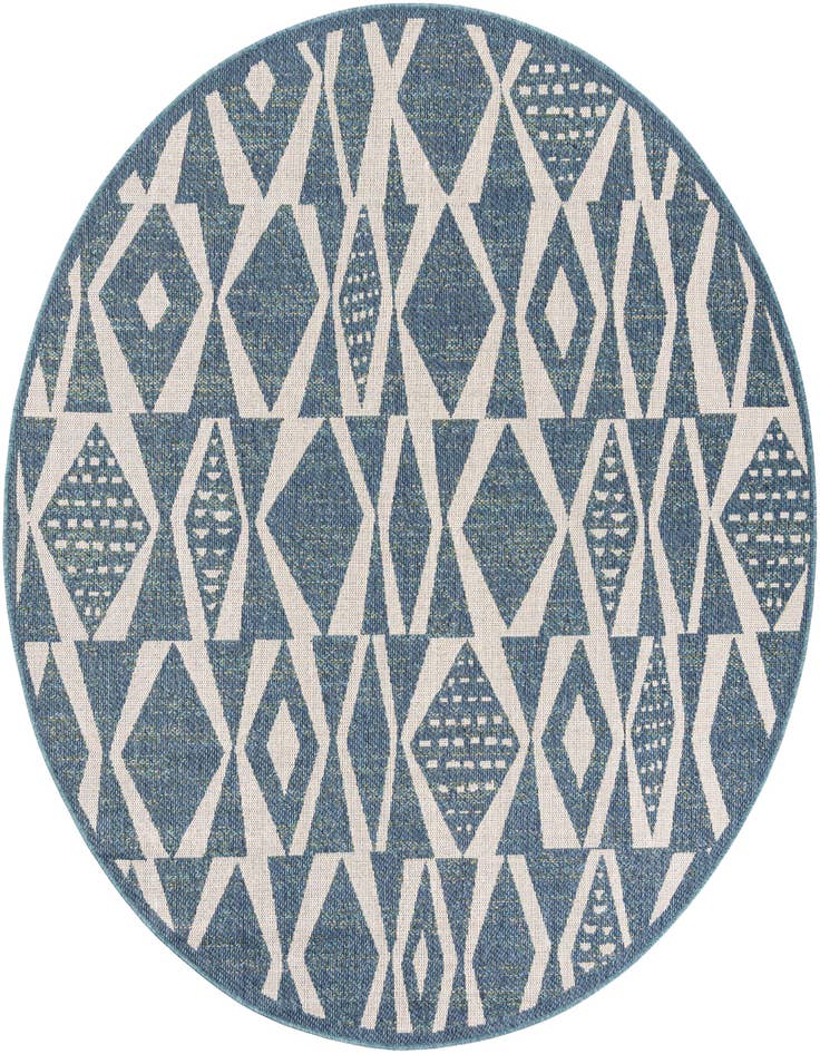 Detail image of 7' 10 x 7' 10 Easy-Clean Baja Indoor / Outdoor Round Rug