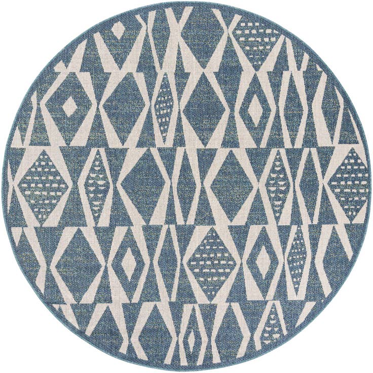 Detail image of 7' 10 x 7' 10 Easy-Clean Baja Indoor / Outdoor Round Rug