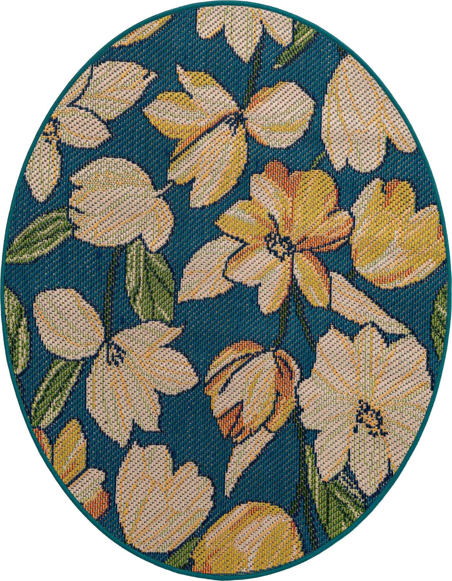 4' x 4' Easy-Clean Baja Indoor / Outdoor Round Rug