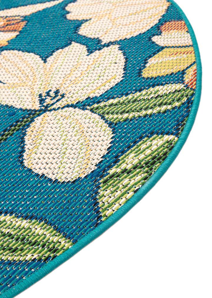 7' 10 x 7' 10 Easy-Clean Baja Indoor / Outdoor Round Rug