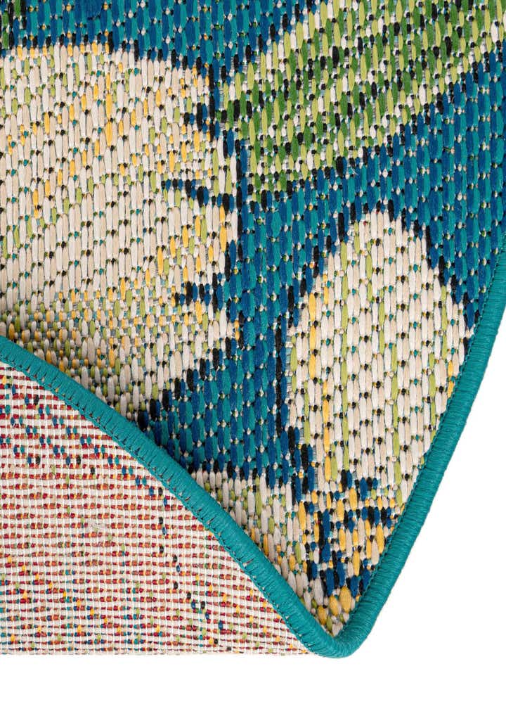 7' 10 x 7' 10 Easy-Clean Baja Indoor / Outdoor Round Rug