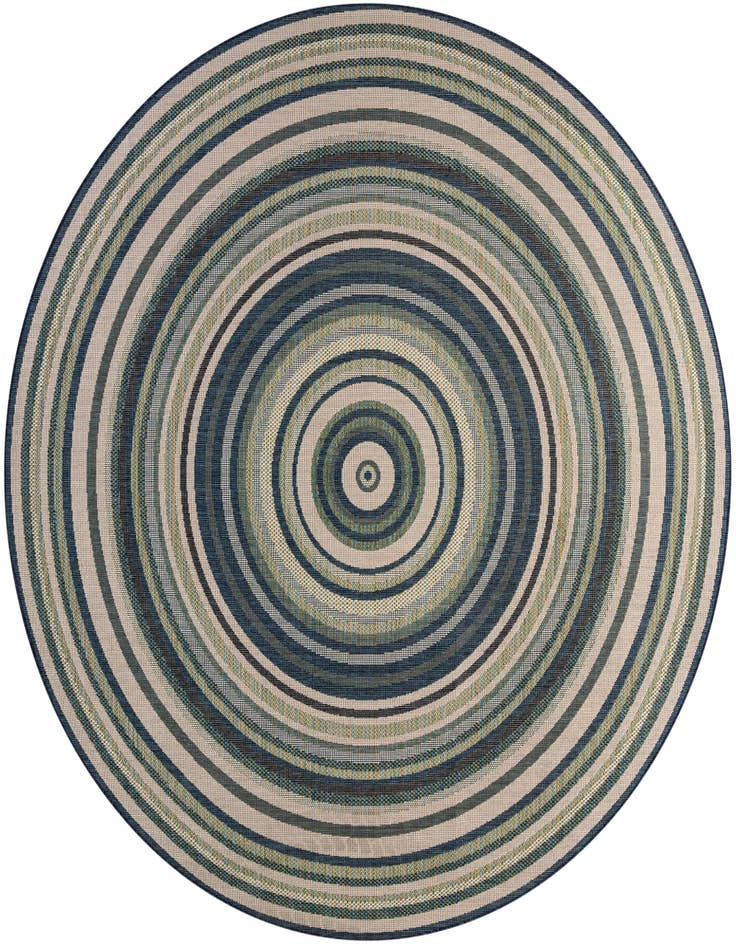 Detail image of 10' x 10' Easy-Clean Baja Indoor / Outdoor Round Rug