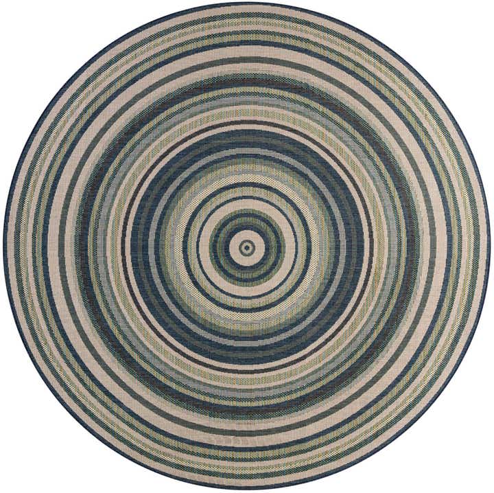 10' x 10' Easy-Clean Baja Indoor / Outdoor Round Rug