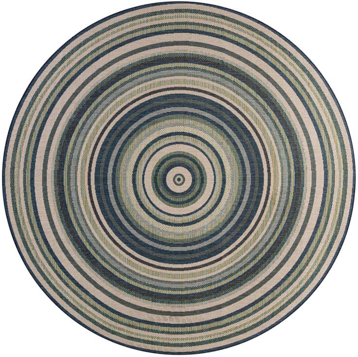 Detail image of 10' x 10' Easy-Clean Baja Indoor / Outdoor Round Rug