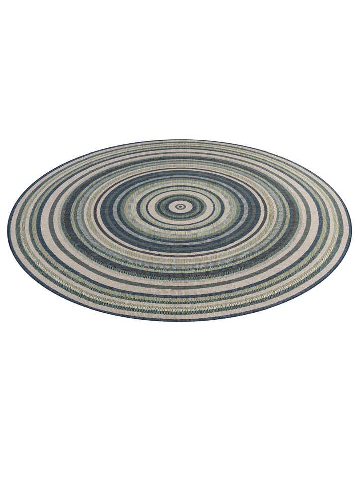 10' x 10' Easy-Clean Baja Indoor / Outdoor Round Rug