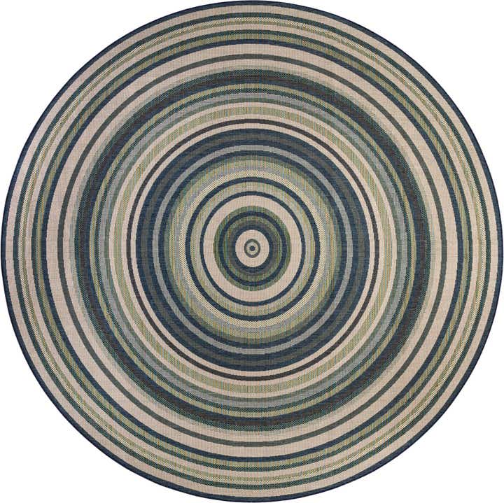 12' x 12' Easy-Clean Baja Indoor / Outdoor Round Rug