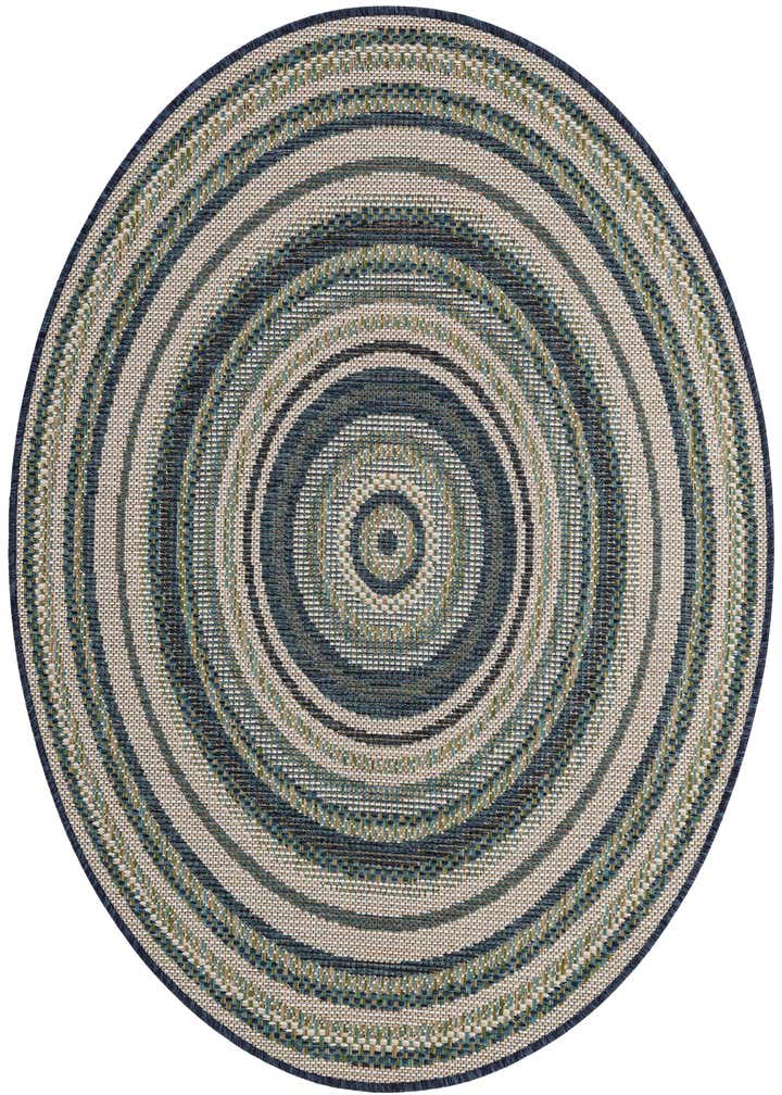 4' x 4' Easy-Clean Baja Indoor / Outdoor Round Rug