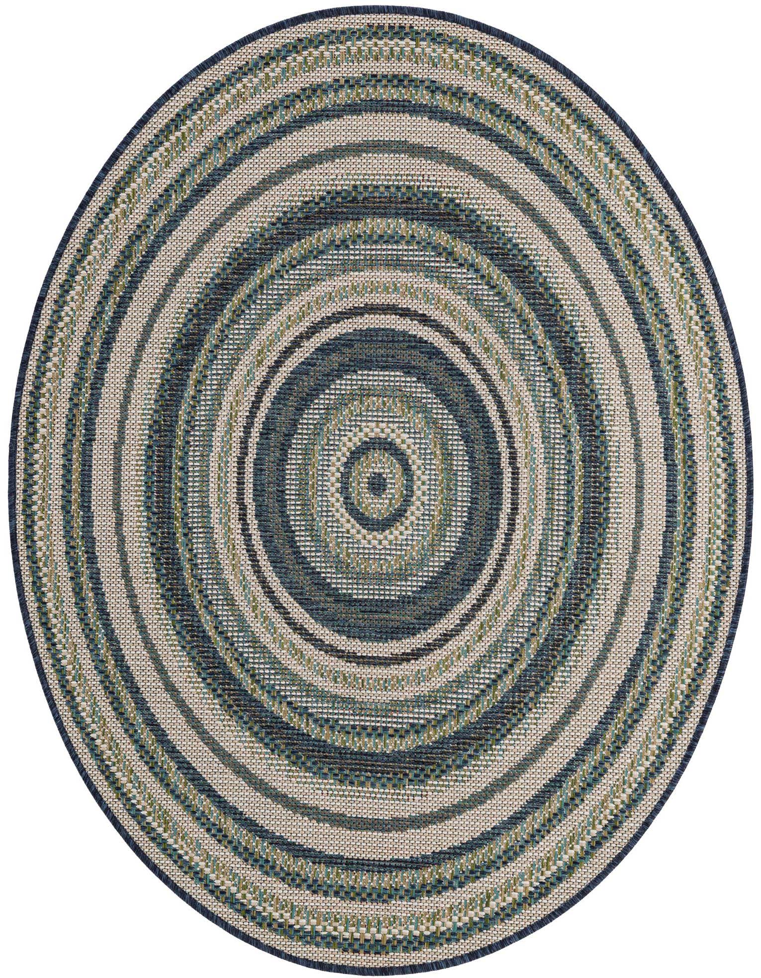 4' x 4' Easy-Clean Baja Indoor / Outdoor Round Rug