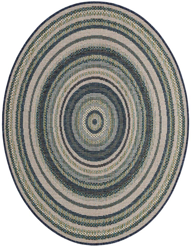Detail image of 4' x 4' Easy-Clean Baja Indoor / Outdoor Round Rug