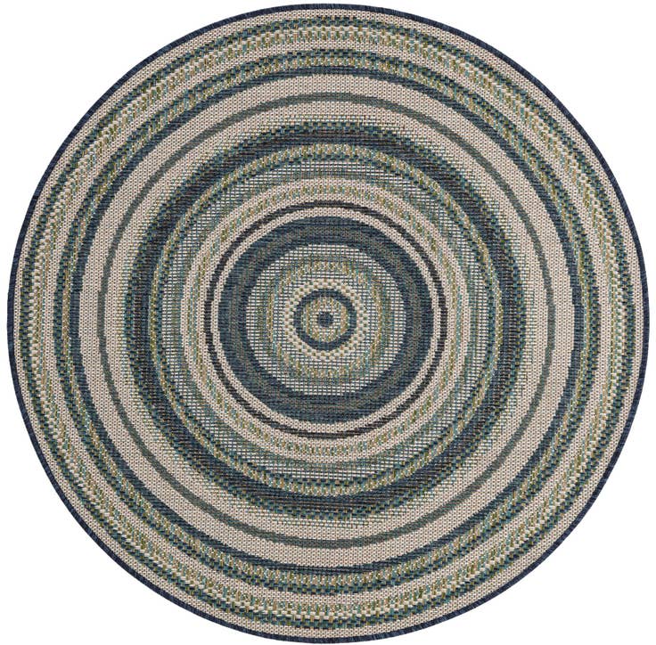 Detail image of 4' x 4' Easy-Clean Baja Indoor / Outdoor Round Rug