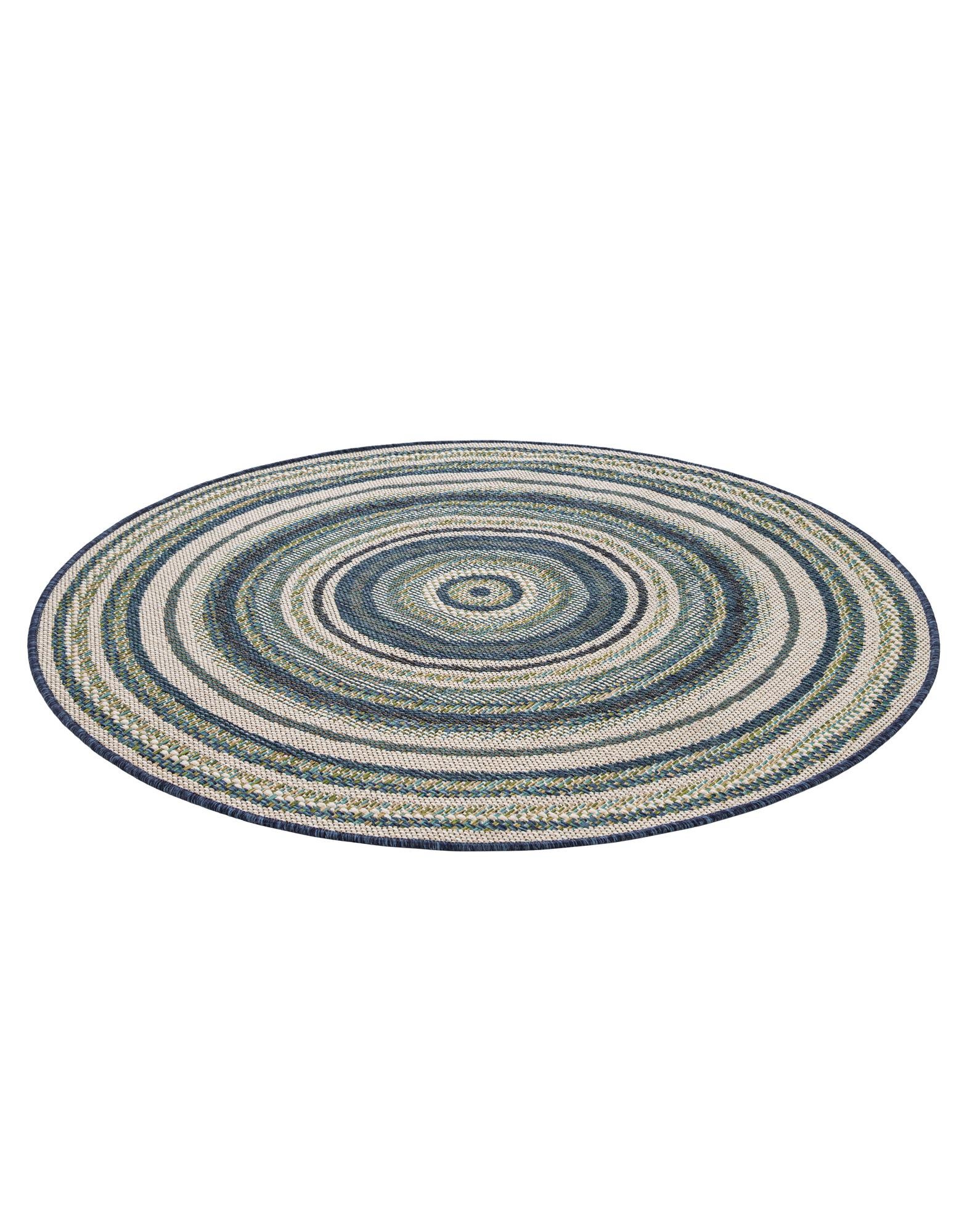 4' x 4' Easy-Clean Baja Indoor / Outdoor Round Rug