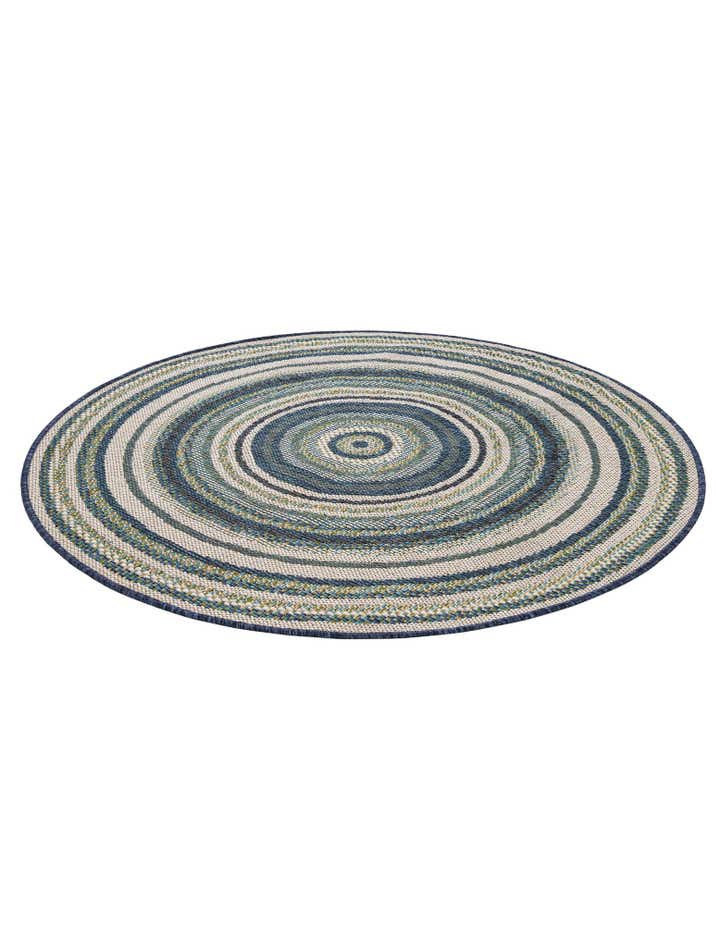 4' x 4' Easy-Clean Baja Indoor / Outdoor Round Rug