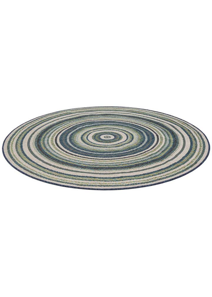 6' x 6' Easy-Clean Baja Indoor / Outdoor Round Rug