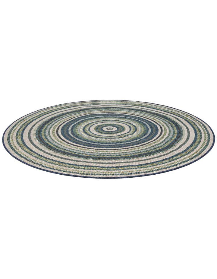 6' x 6' Easy-Clean Baja Indoor / Outdoor Round Rug