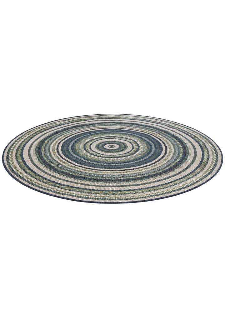 6' x 6' Easy-Clean Baja Indoor / Outdoor Round Rug
