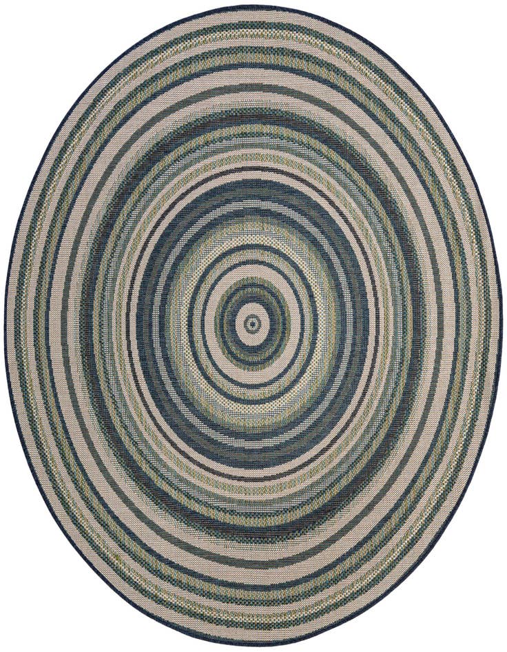 Detail image of 7' x 7' Easy-Clean Baja Indoor / Outdoor Round Rug