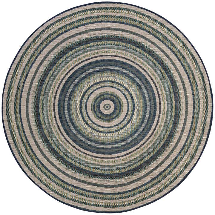 7' x 7' Easy-Clean Baja Indoor / Outdoor Round Rug