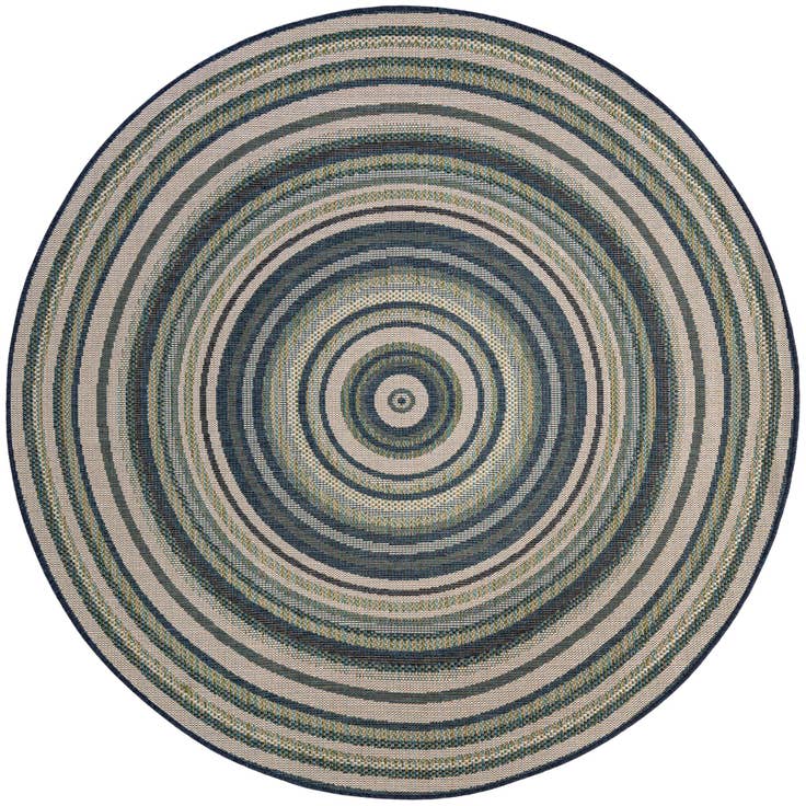 Detail image of 7' x 7' Easy-Clean Baja Indoor / Outdoor Round Rug
