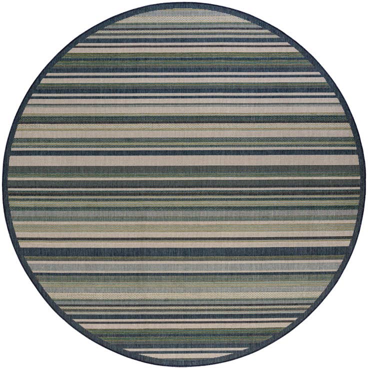 Detail image of 10' x 10' Easy-Clean Baja Indoor / Outdoor Round Rug