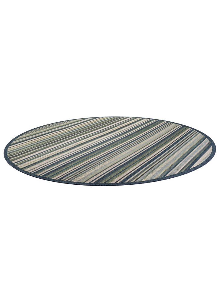 Detail image of 12' x 12'  Washable Baja Indoor / Outdoor Round Rug
