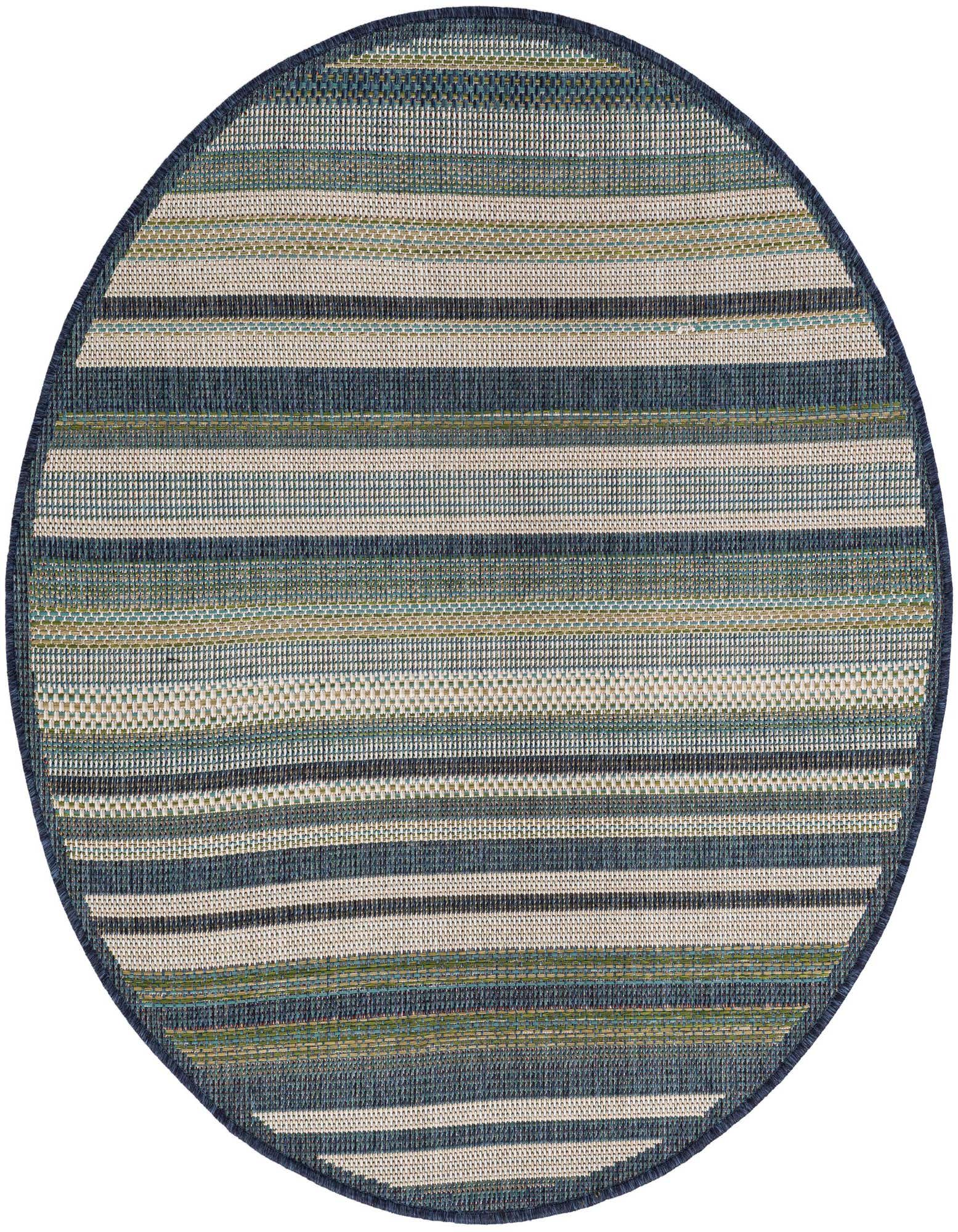 4' x 4' Easy-Clean Baja Indoor / Outdoor Round Rug