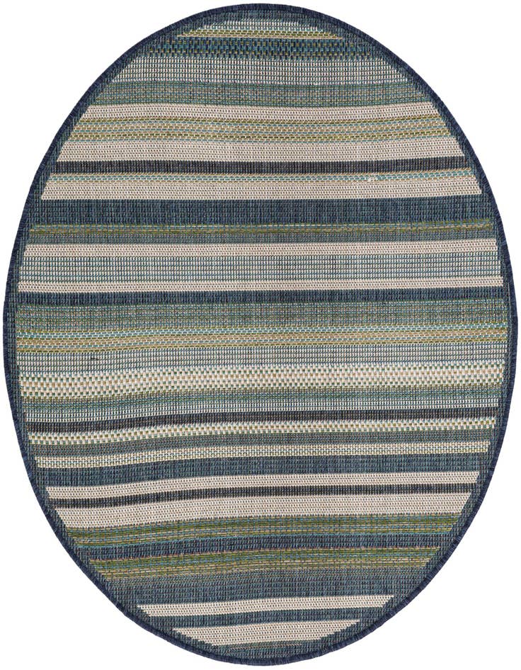 Detail image of 4' x 4' Easy-Clean Baja Indoor / Outdoor Round Rug