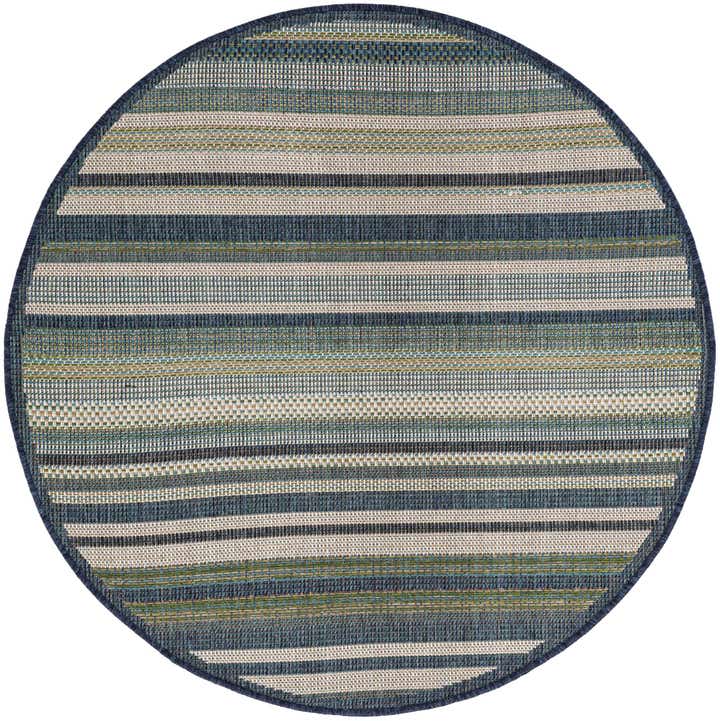 4' x 4' Easy-Clean Baja Indoor / Outdoor Round Rug